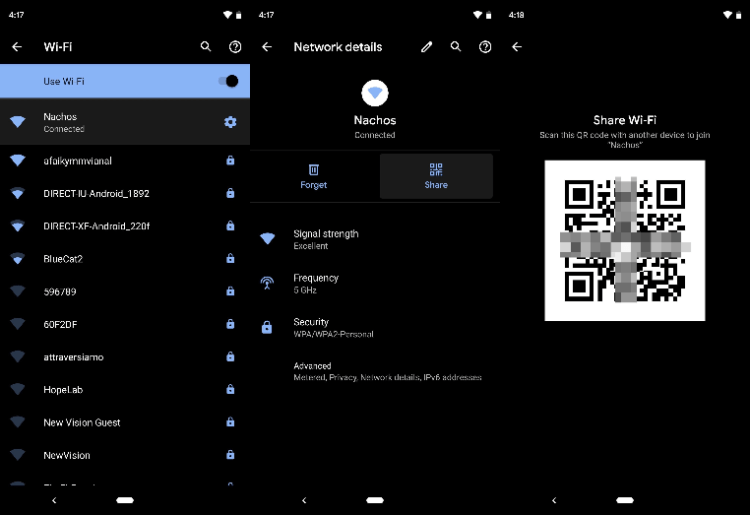 Как делиться паролем Wi-Fi при помощи QR-кода в Android 10