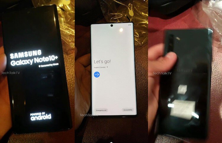 Это первые фотографии работающего Galaxy Note 10+. Как вам?