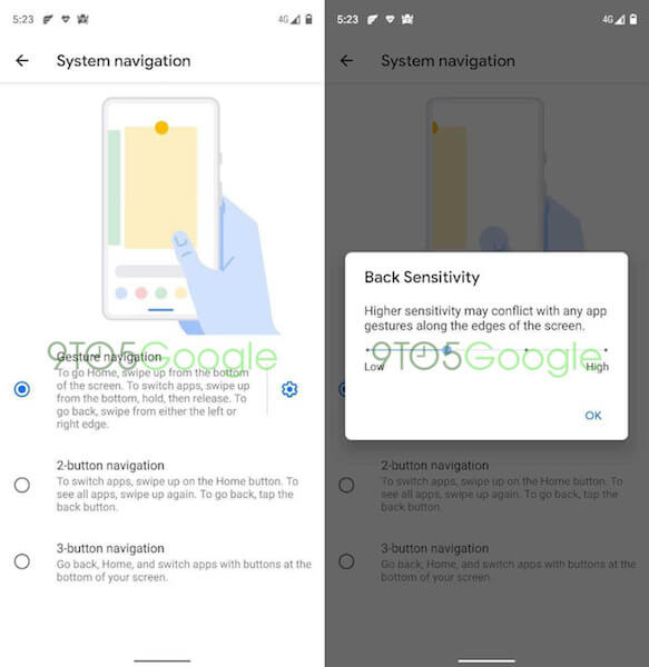 Google добавила настройку жестов в Android Q