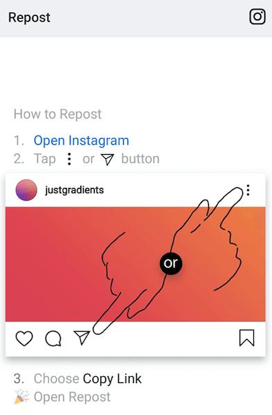 Как репостить контент в Instagram